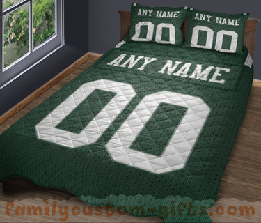 Custom Quilt Sets New York Jersey Personalized Football Premium Quilt Bedding for Boys Girls Men Women